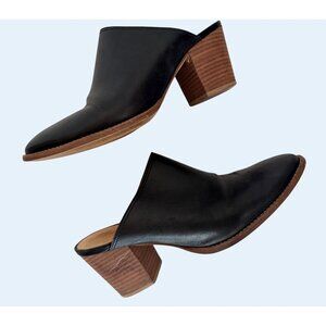 Madewell Black Leather Mules